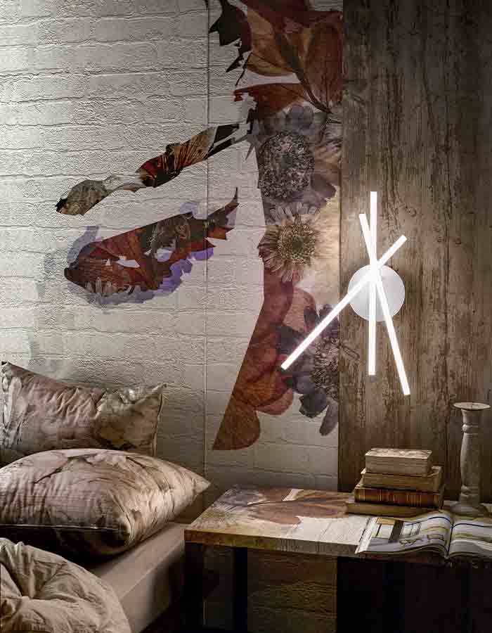 Vista frontale accesa applique Gea Tullia P3