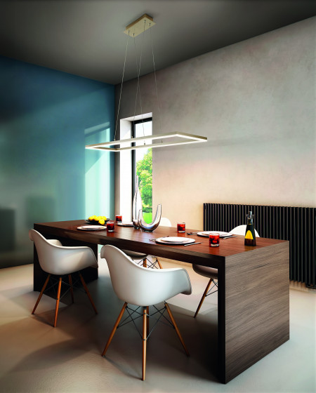 Fabas Luce Bard 92x32 Sospensione LED rettangolare moderna