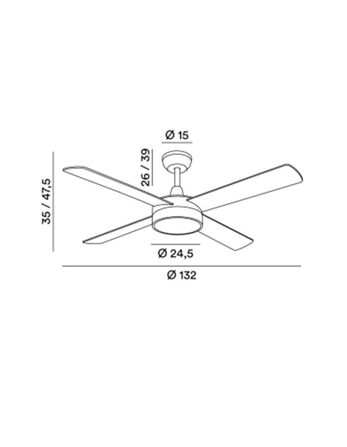 Perenz Orione Ventilatore LED Ø132 cm con Telecomando - immagine 4