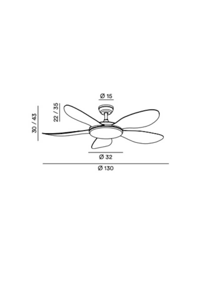 Perenz Smarti Ventilatore LED Ø130 cm – Smart - immagine 3