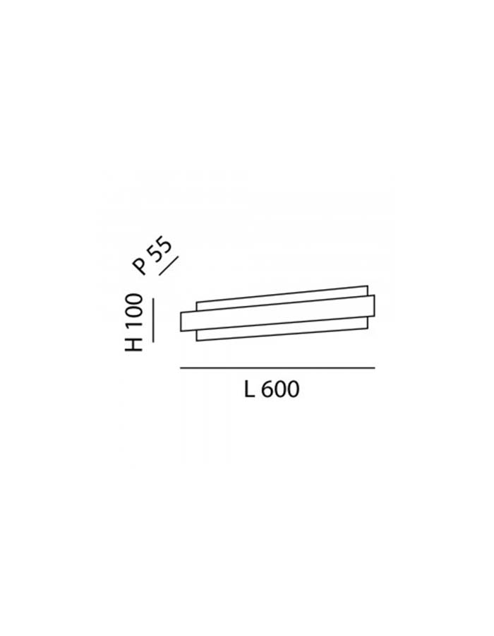 Fabas Luce Regolo 60 cm Applique Led - 3000 K - immagine 2