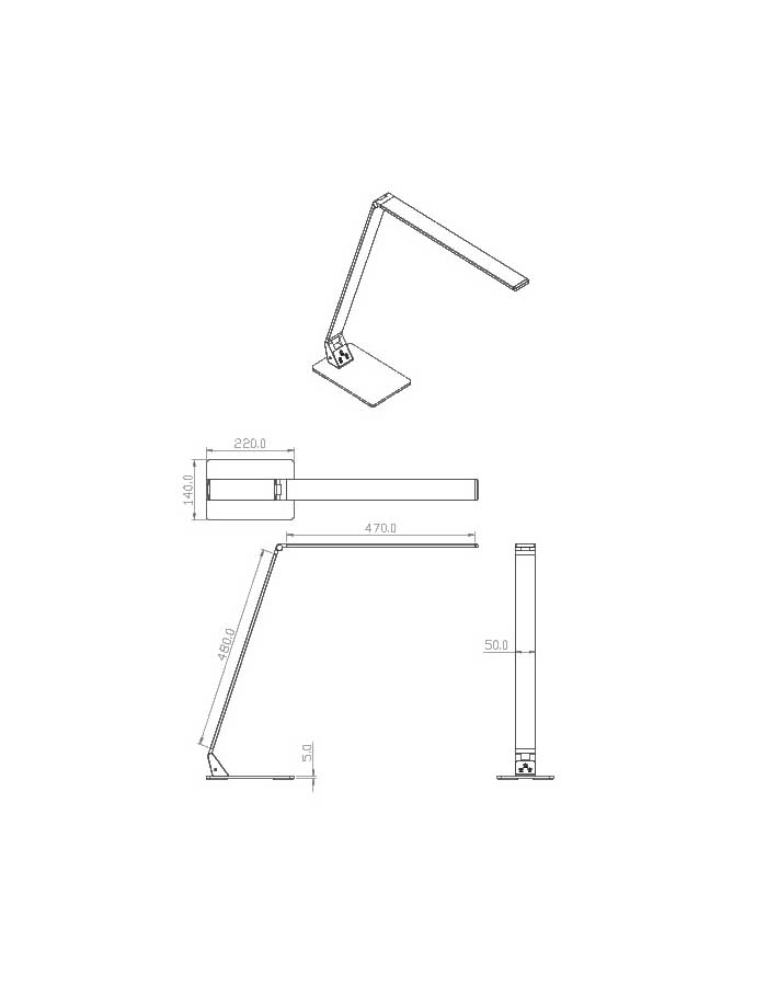 Fabas Luce Wasp Lampada da Ufficio Touch Dimmer - 3000 K - immagine 2