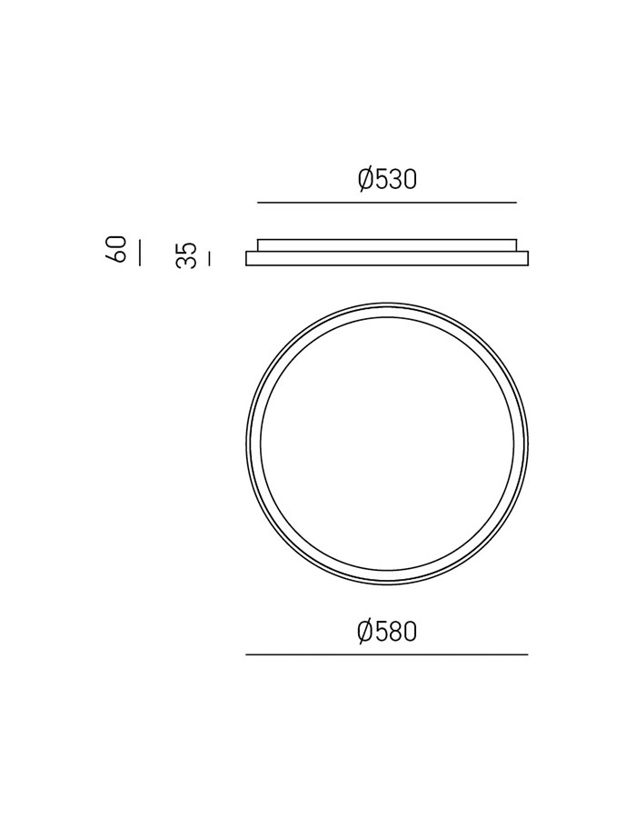 Gea Krizia PG Plafoniera Led Dimmerabile Ø 58 cm - 3000/4000 K - immagine 3