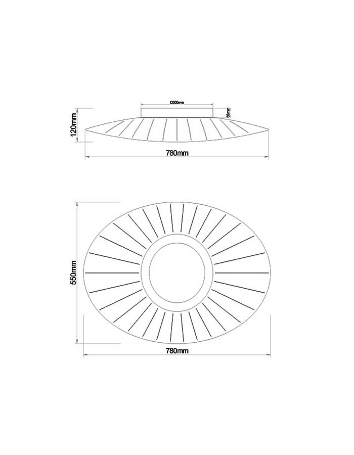 Fabas Luce Vela 78x55 cm Plafoniera Led in Metacrilato - 3000 K - immagine 2