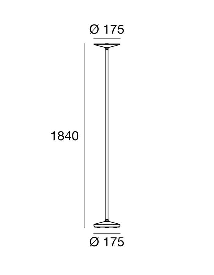 Linea Light Poe_FL Piantana Led Dimmerabile - 3000 K - immagine 2