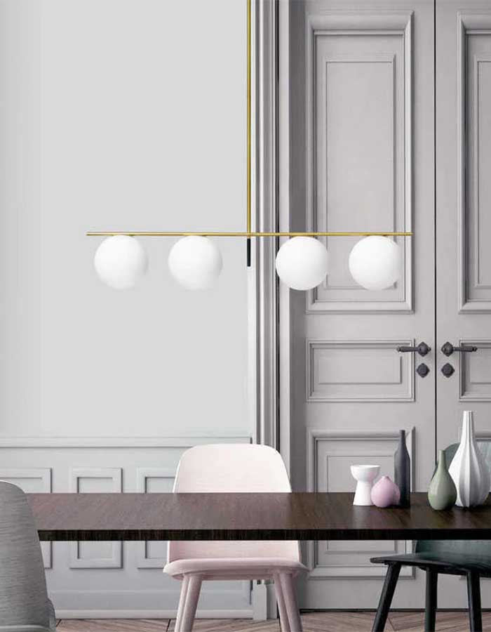 miloox sospensione 4 luci