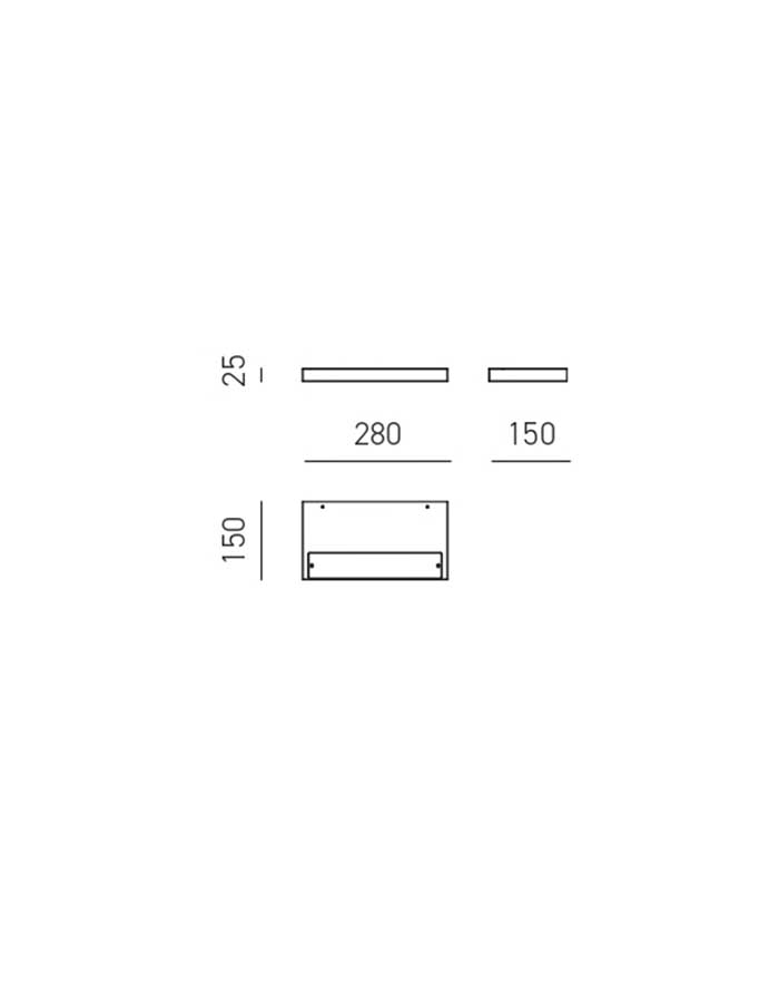 Gea Yoana Applique Led a Mensolina Dimmerabile - 3000 K - immagine 3