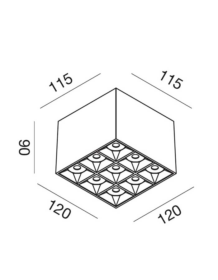 Gea GFA1141 plafoniera da Soffitto a 9 Led - 3000/4000 K - immagine 2