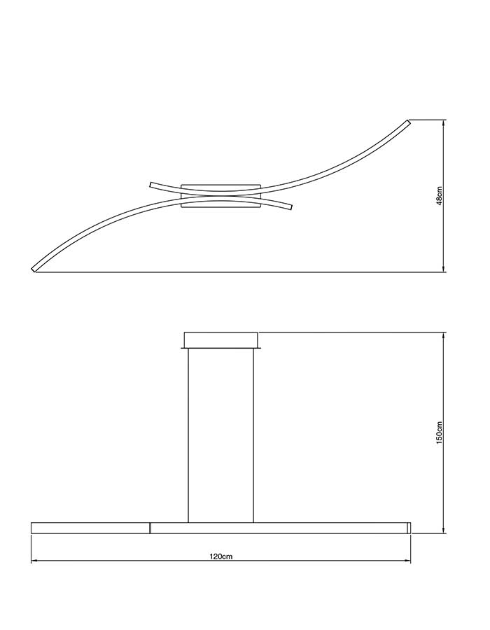 Vivida HYPERBOLA Sospensione L.120 cm Led - 3000/4000 K - immagine 2