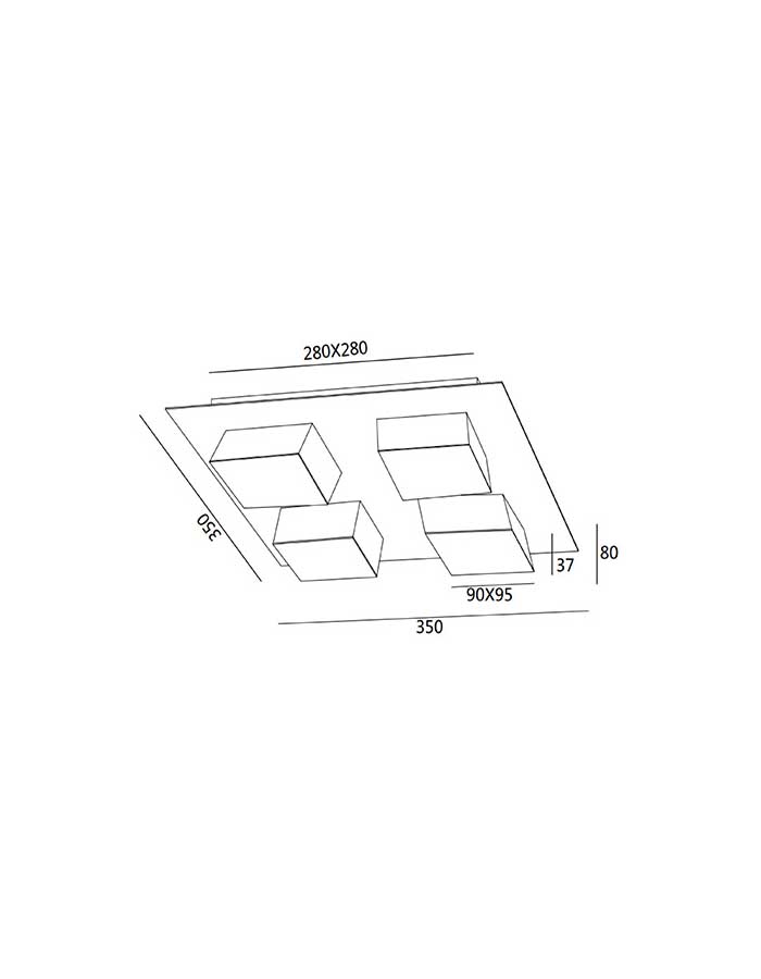 Fabas Luce Lucas Plafoniera Led Dimmerabile - 3000 K - immagine 2