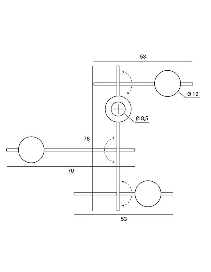 Lampada Miloox MIKADO 4 Luci G9 Orientabili per Soffitto/Parete - immagine 5