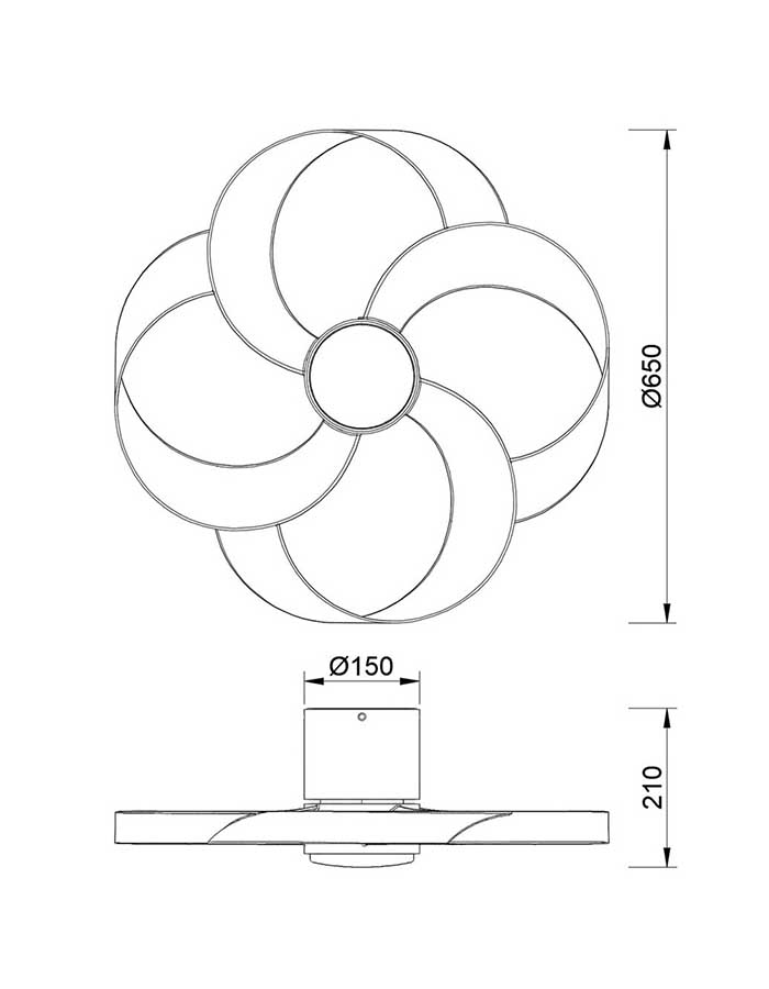 Mantra Rose Ventilatore Led Ø 65 cm - CCT - immagine 2