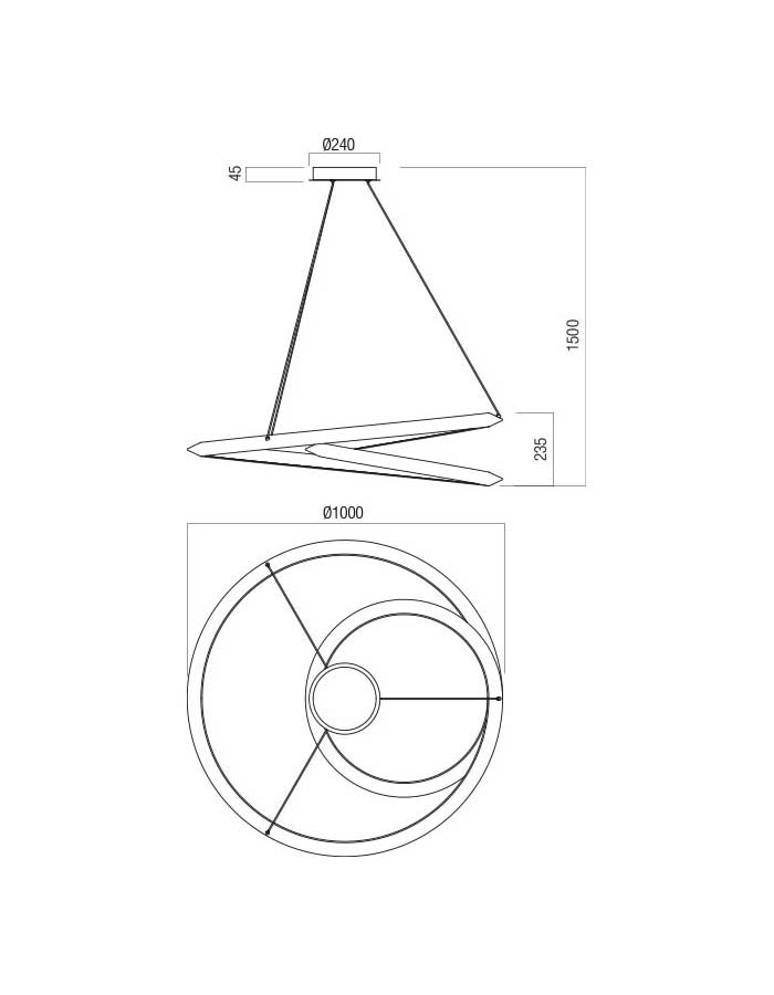 Redo Storm Sospensione Led Dimmerabile a Step - CCT - immagine 3