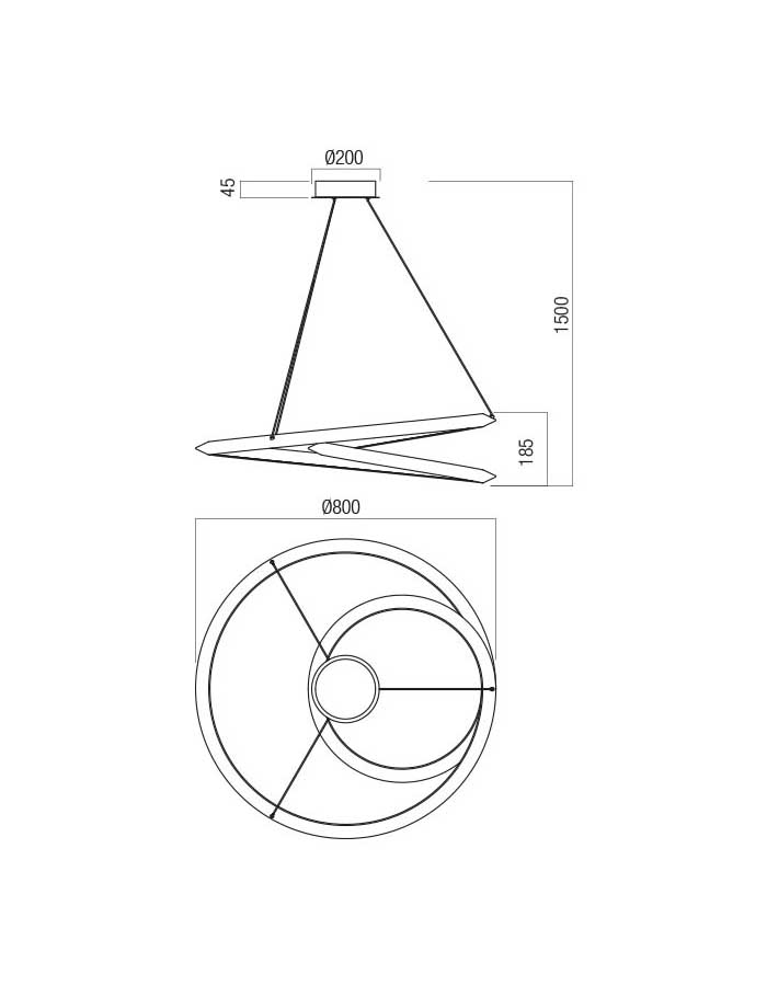 Redo Storm Sospensione Led Dimmerabile a Step - CCT - immagine 2