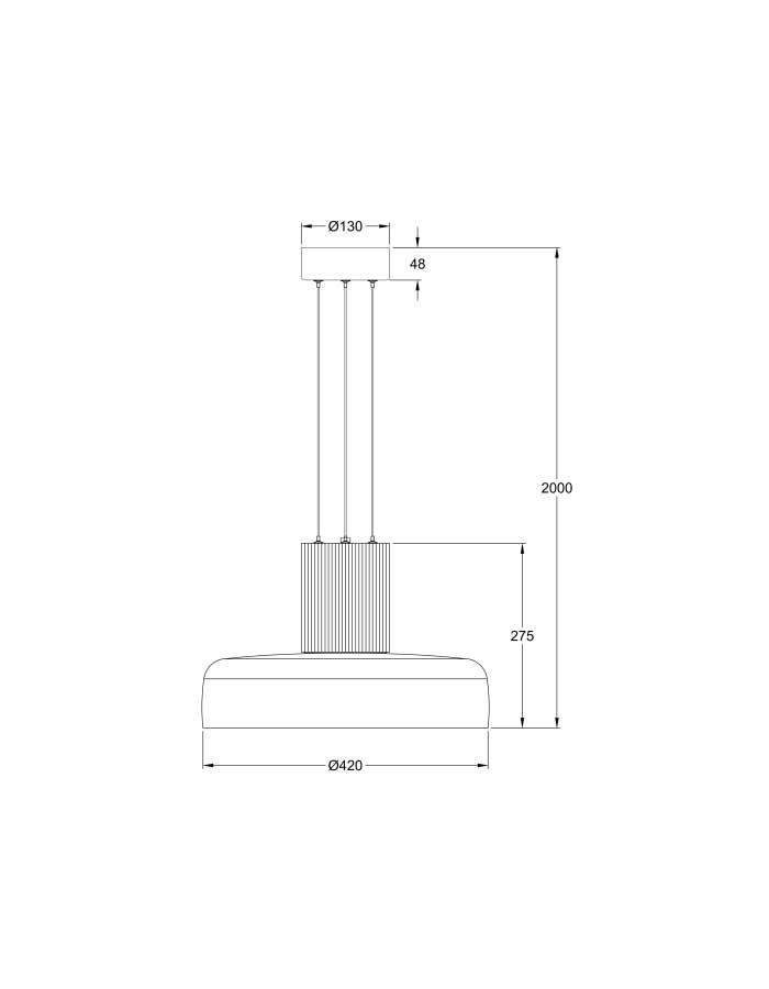 Fabas Luce Lunar Sospensione Led in Vetro Soffiato - CCT - immagine 2