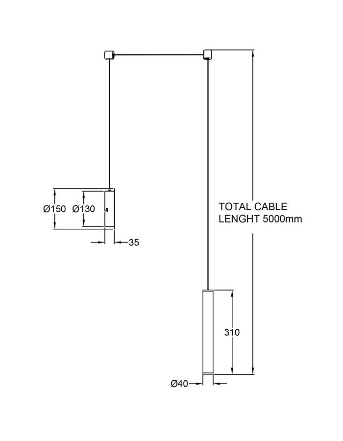 Fabas Luce Prado Sospensione Singola Led Bi-Emissione Dimm. - immagine 3