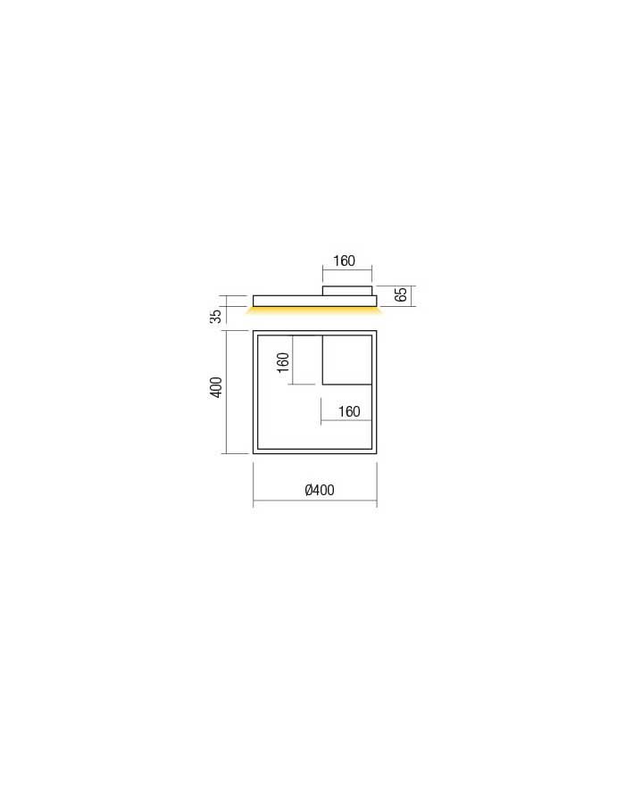 Redo Febe Square Lampada da Muro Led Dimm. - 3000/4000 K - immagine 2