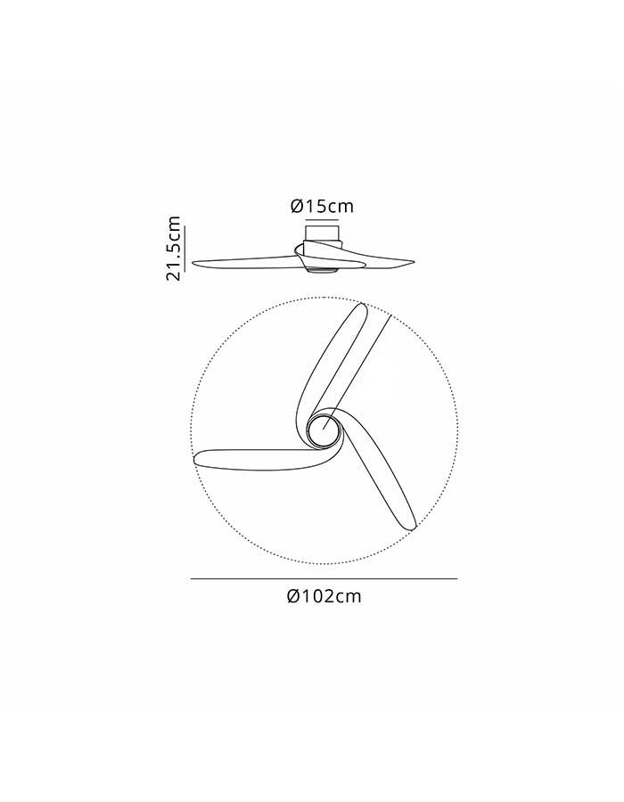 Mantra Groenland Ventilatore Led, Motore DC Silenzioso, 24 W - immagine 3