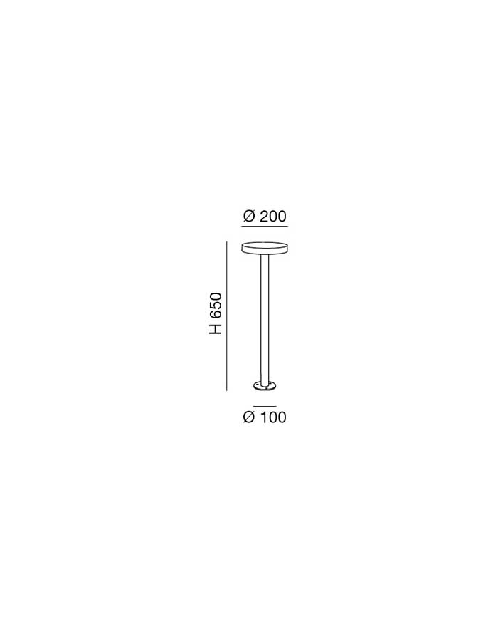Fabas Luce Palmer Paletto Led IP54 con Pannello Solare - immagine 3