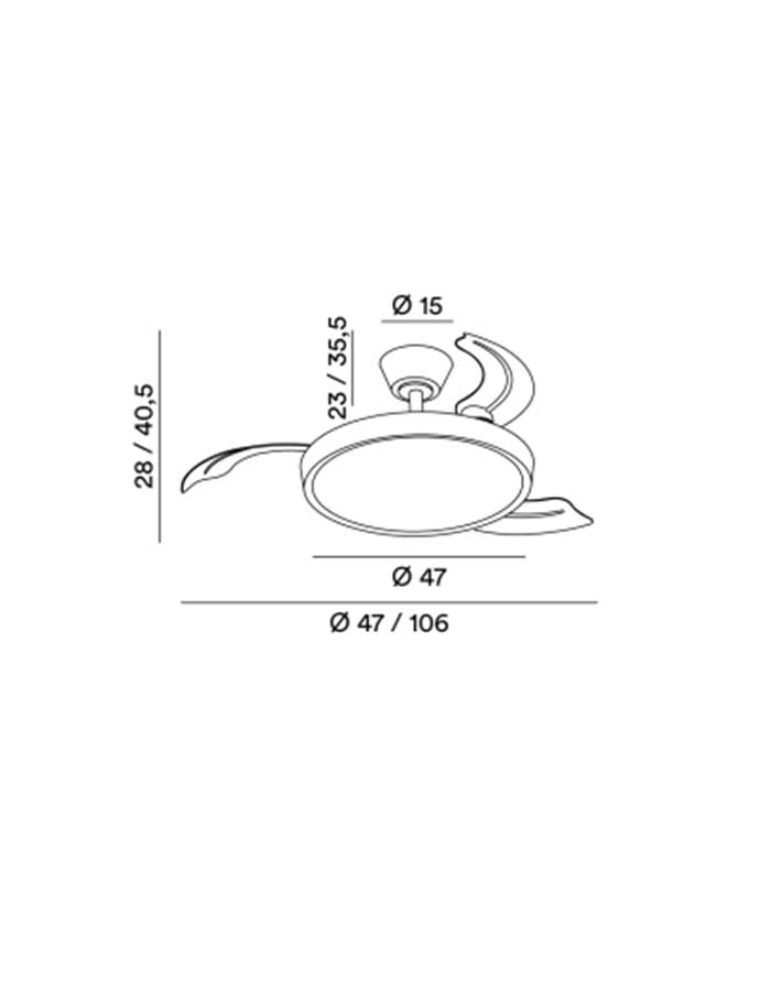 Perenz Myra Ventilatore LED Motore DC e Pale a Scomparsa - immagine 4