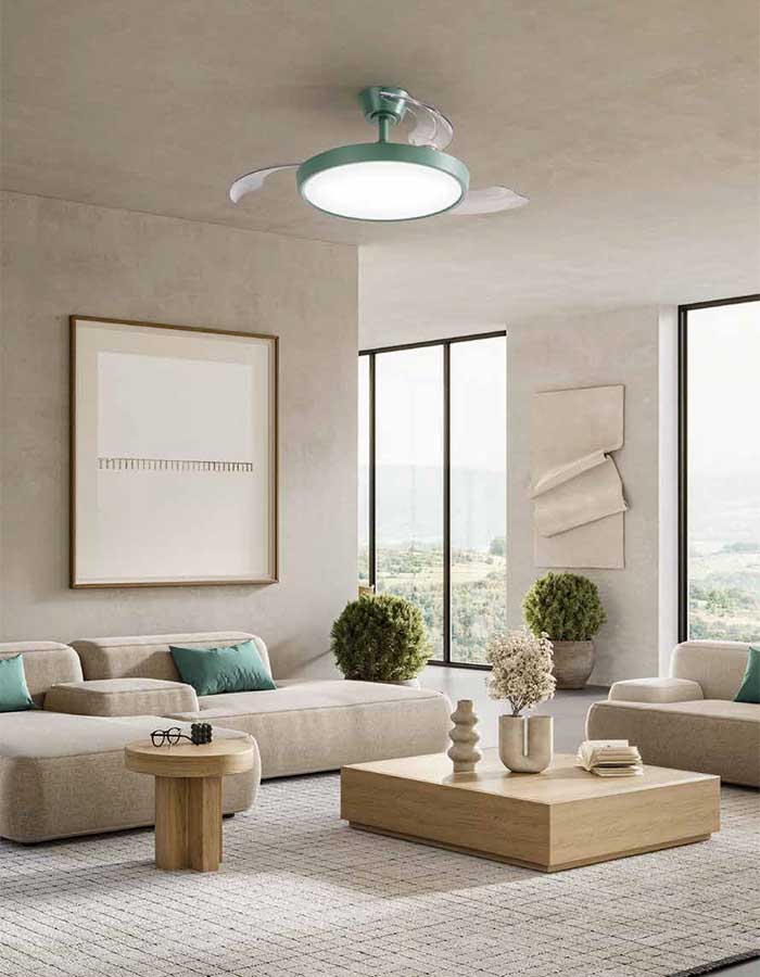 Perenz Myra Ventilatore LED Motore DC e Pale a Scomparsa - immagine 2