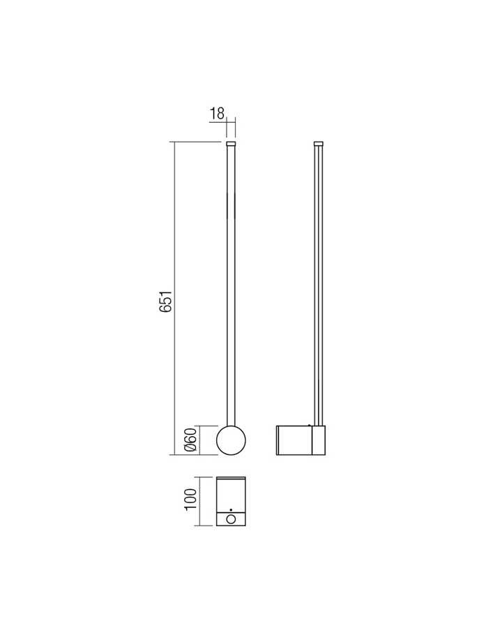 Redo Taboo applique Led Moderna in Metallo - 3000 K - immagine 2