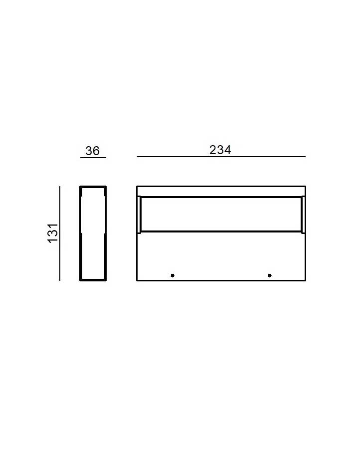 Linea Light Regolo 240 mm Applique Led Dimmerabile 2700/3000K - immagine 2