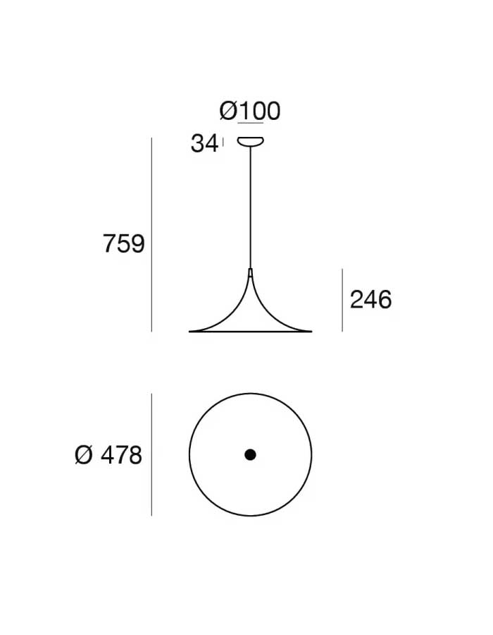 Linea Light Morgana Sospensione Ø47,8 cm da Cucina - E27 - immagine 4