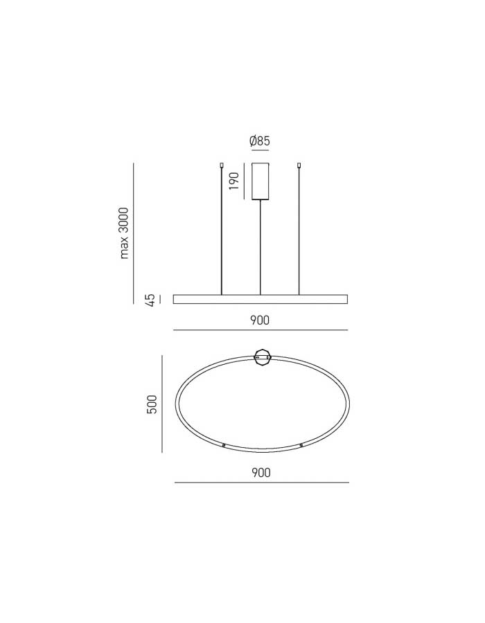 Gea Criseide S/1P-O Sospensione Led Bi-Emissione Dimm. 3000K - immagine 3