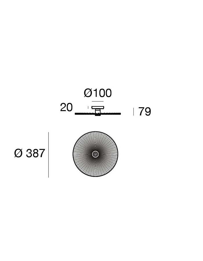 Linea Light Doge_S Plafoniera Led Ø40,58 cm - E27 - immagine 3