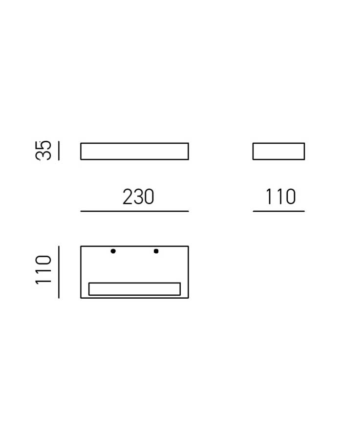 Gea Gap 57 Applique Led Dimmerabile - 3000 K - immagine 3