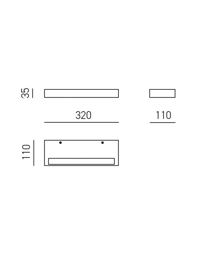 Gea Gap 57 Applique Led Dimmerabile - 3000 K - immagine 4