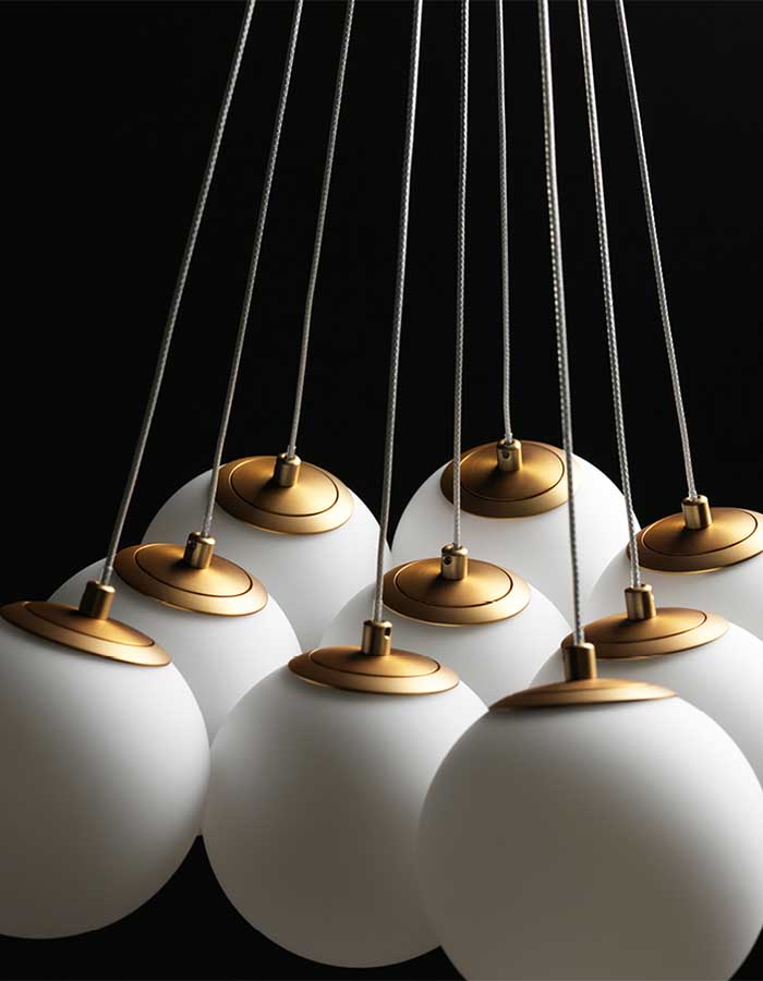 Vivida Pearl Sospensione 9 Sfere Led - 3000 K