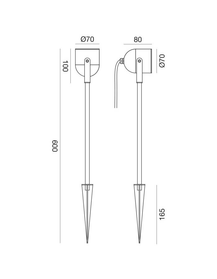 Gea GES229 Proiettore Dotato di Picchetto, IP65 - GU10 - immagine 2