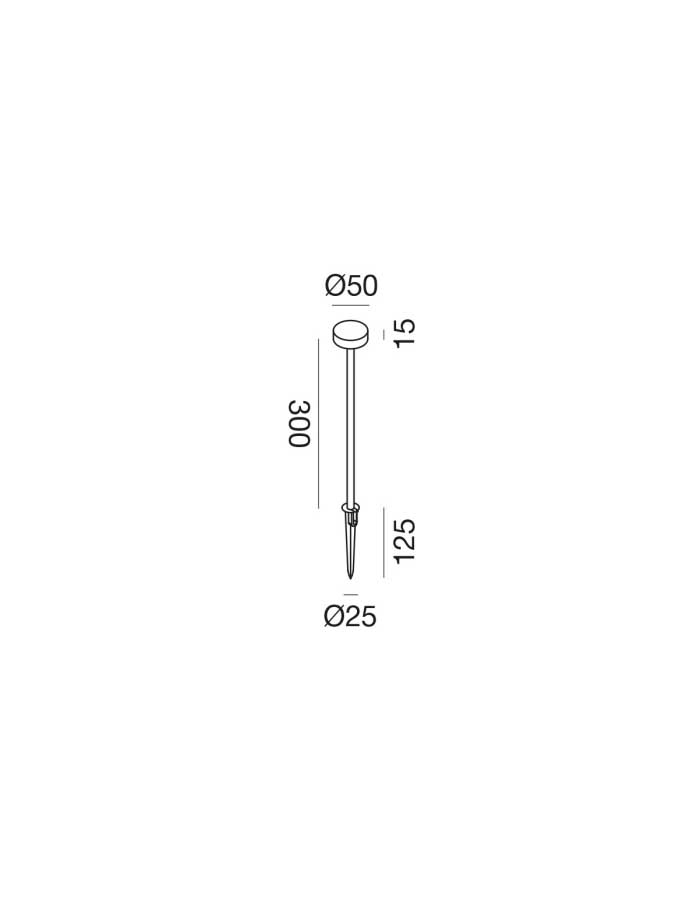 Gea GES242 Paletto Led IP65 H.30,50,80 cm - 3000/4000 K - immagine 2