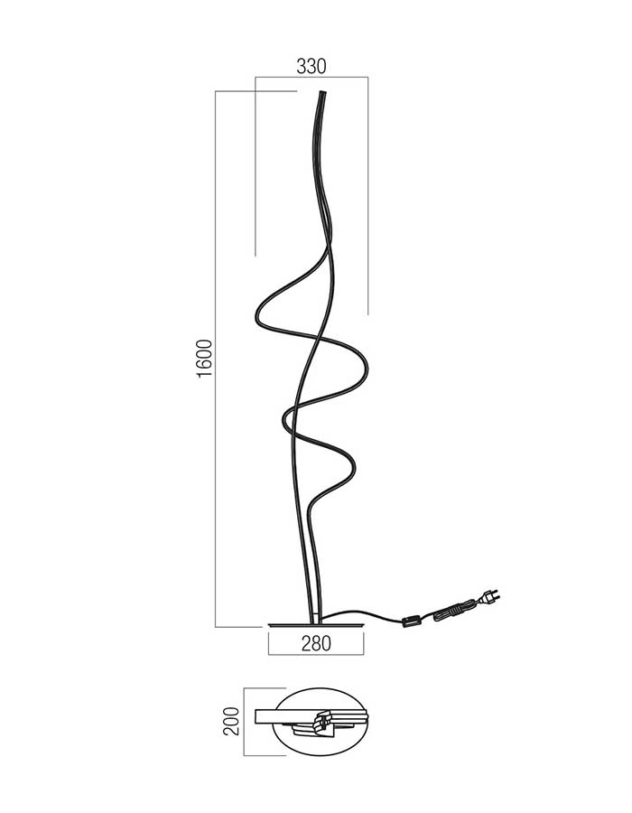 Redo IMPULS Lampada da Terra con Dimmer a Pedale - 3000 K - immagine 2