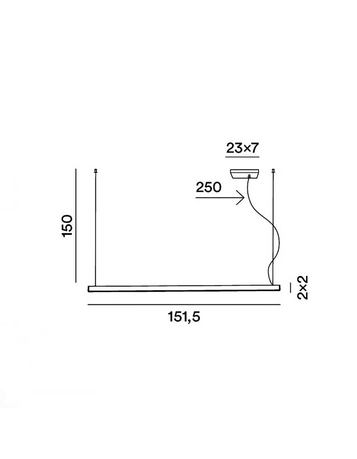 Perenz Link Sospensione Led Dimmerabile L. 151,5 cm - CCT - immagine 3