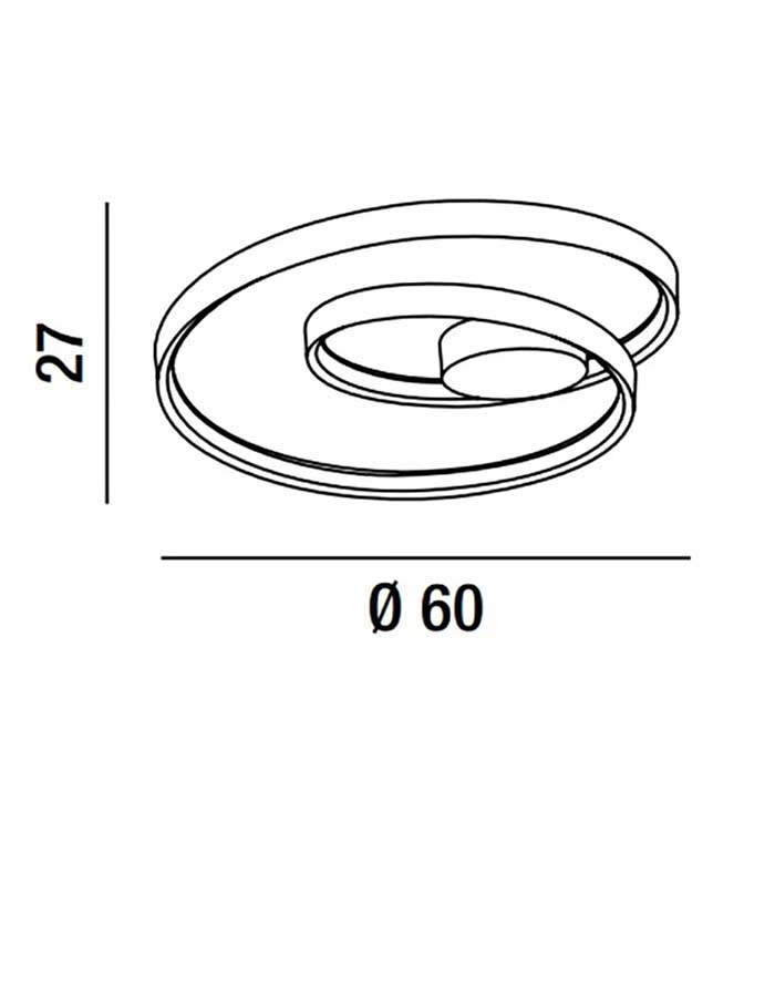 Perenz Ritmo Plafoniera Led Dimmerabile Ø 60 cm - CCT - immagine 2