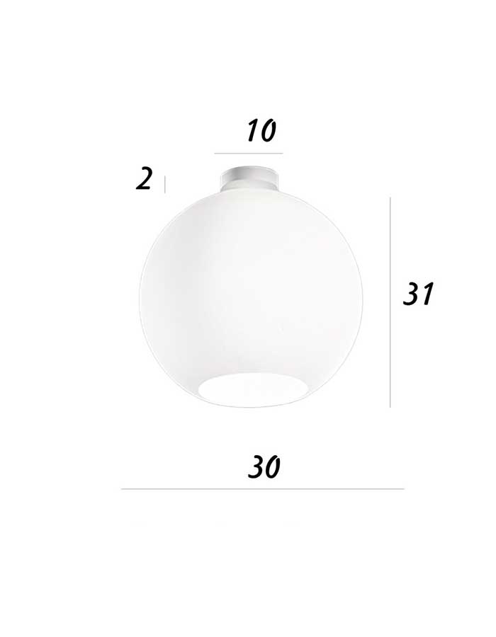 Perenz Ufo Plafoniera in Vetro Ø30 cm - E27 - immagine 2