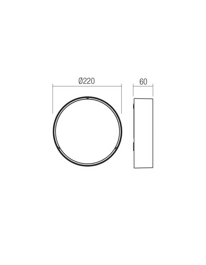 Redo Nox Plafoniera Led IP65 in Alluminio - CCT - immagine 5