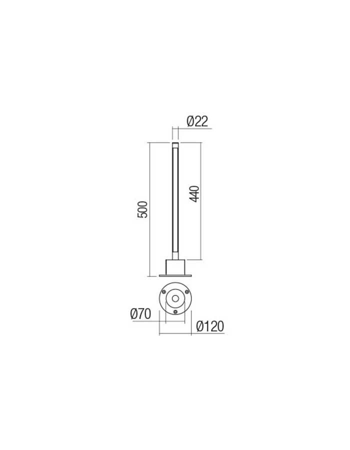 Redo Wiki Paletto Led IP65 in Alluminio - 3000 K - immagine 3