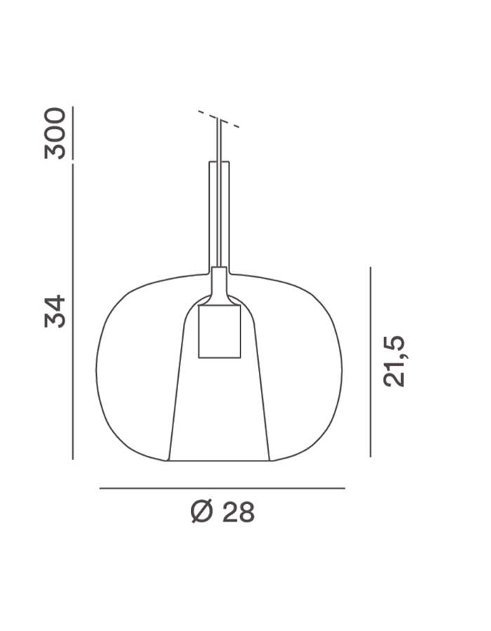 Perenz Rain Sospensione in Vetro Borosilicato - E27 - immagine 7