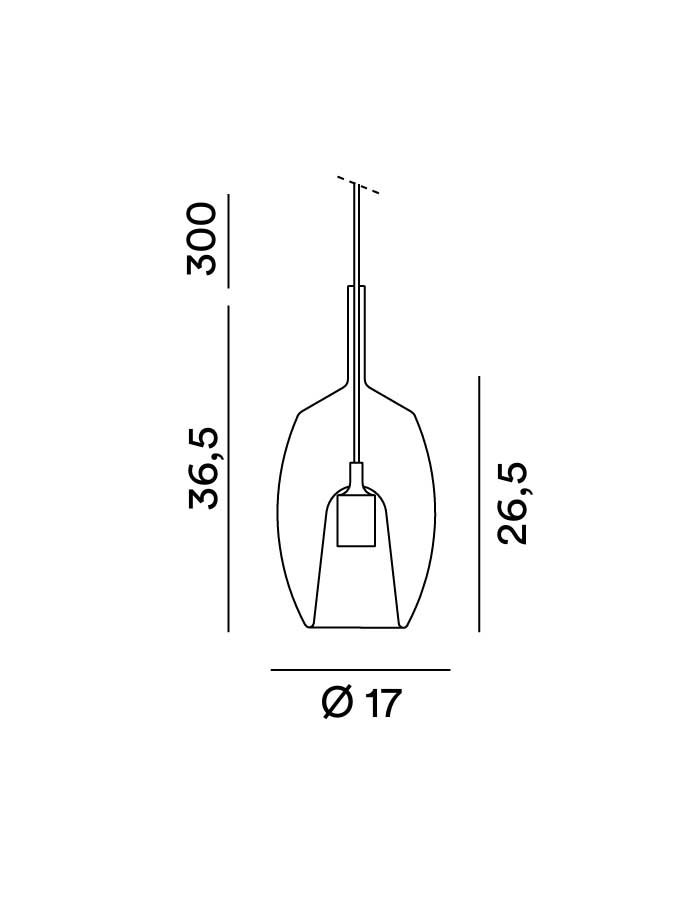 Perenz Rain Sospensione in Vetro Borosilicato - E27 - immagine 12