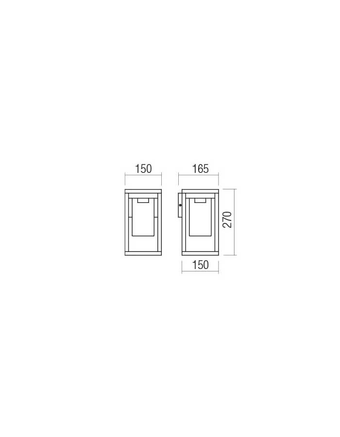 Redo Lagos Applique IP54 in Alluminio e Policarbonato - E27 - immagine 3