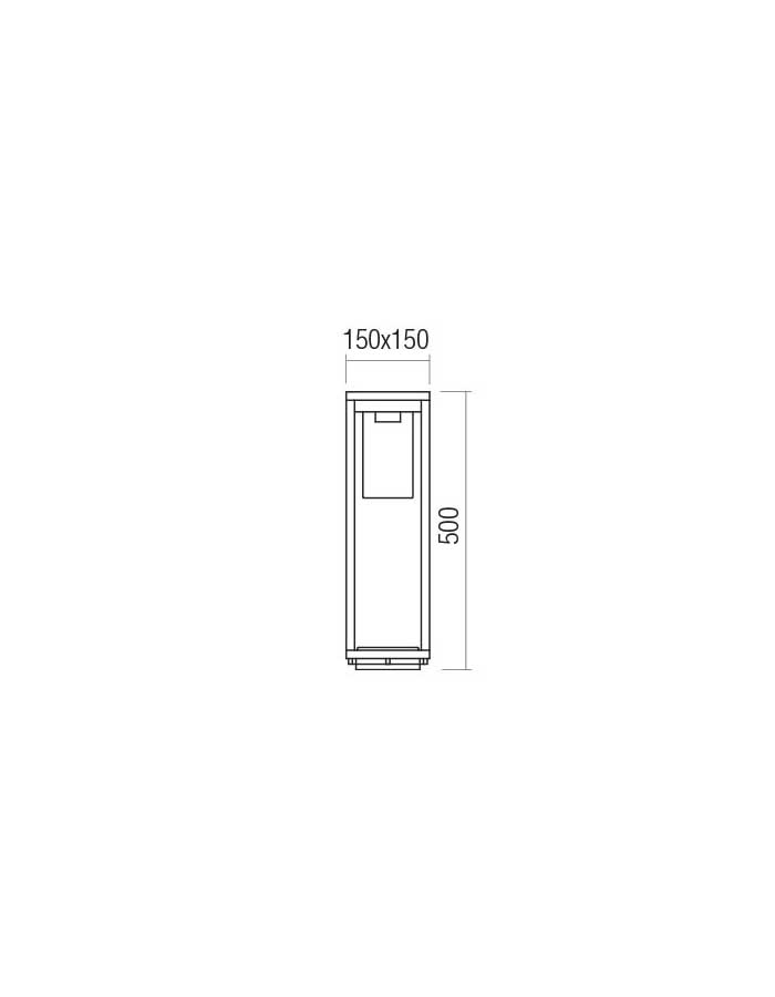 Redo Lagos Paletto IP54 in Alluminio e Policarbonato - E27 - immagine 3