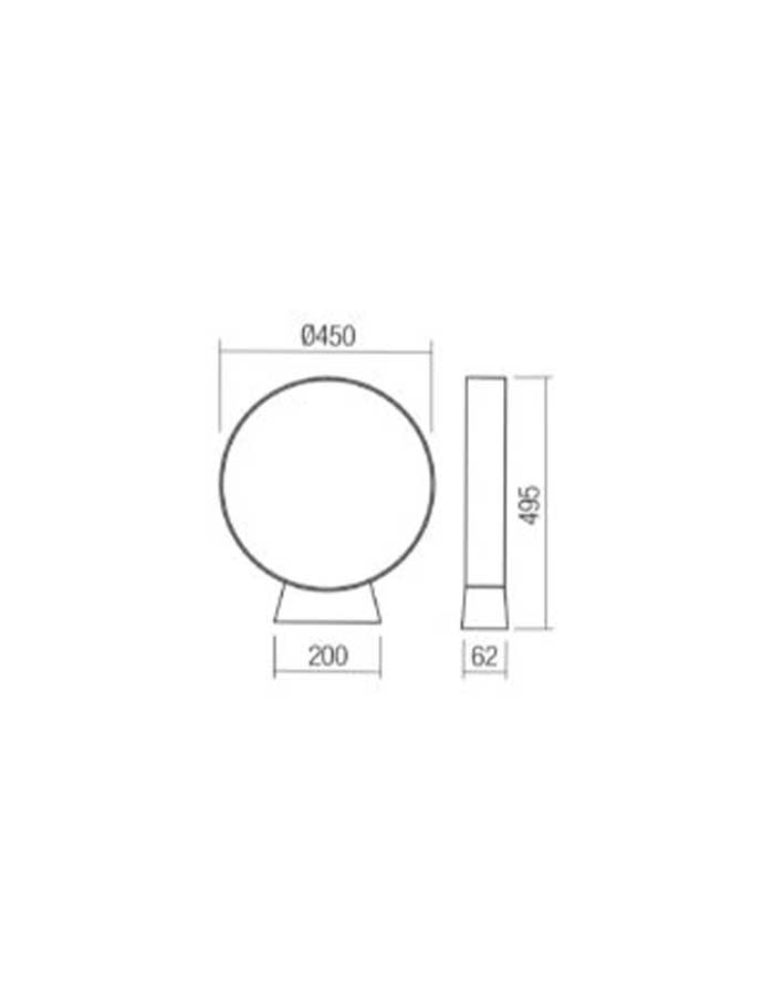 Redo Oniro Paletto Led IP65 Ø45,60,80 cm - 2700/3000 K - immagine 2