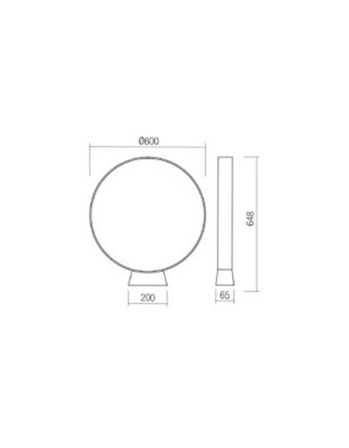 Redo Oniro Paletto Led IP65 Ø45,60,80 cm - 2700/3000 K - immagine 3