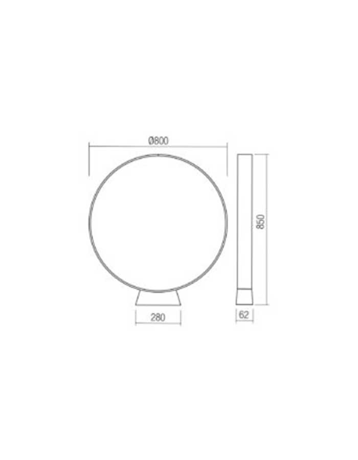 Redo Oniro Paletto Led IP65 Ø45,60,80 cm - 2700/3000 K - immagine 4