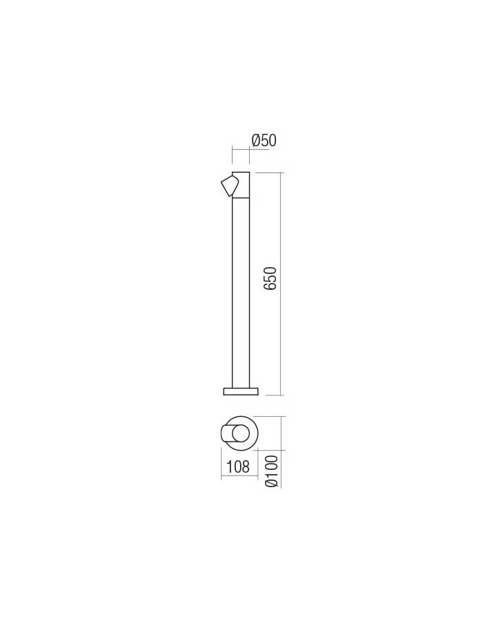 Redo Uboat Paletto Led IP65 Orientabile - 3000 K - immagine 3