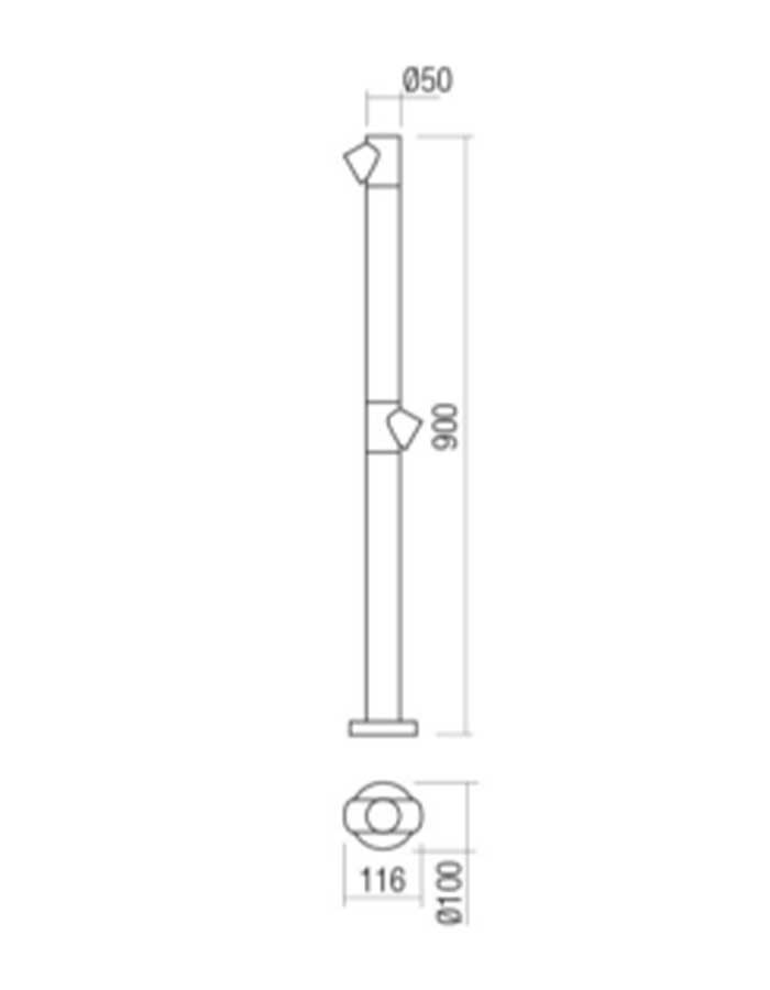 Redo Uboat Paletto Led IP65 Orientabile - 3000 K - immagine 4